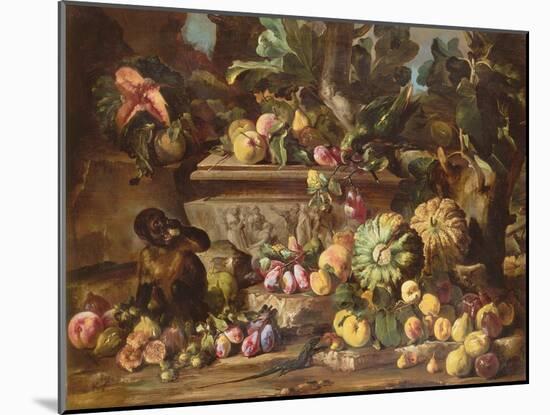 A Still Life of Fruit-Abraham Brueghel-Mounted Giclee Print