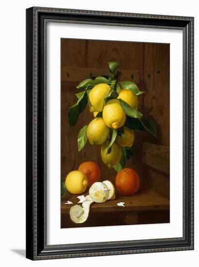 A Still Life of Lemons and Oranges-A Mensaque-Framed Giclee Print