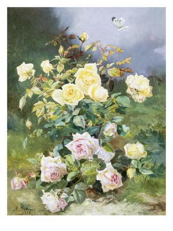 Yellow Rose Dew Home Decor Canvas Print choose your size.