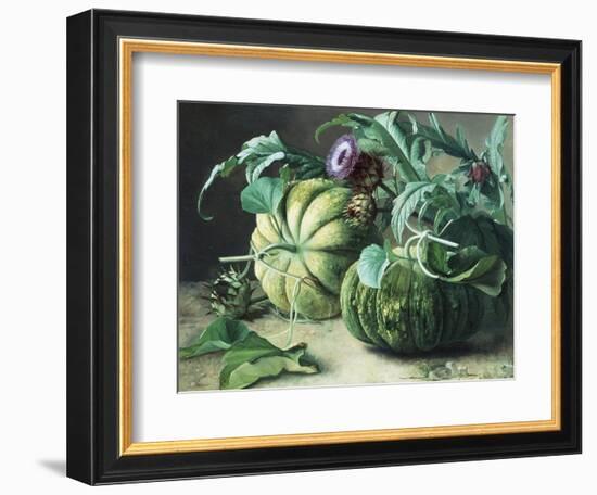 A Still Life of Pumpkins and Artichokes-Carl Vilhelm Balsgaard-Framed Giclee Print