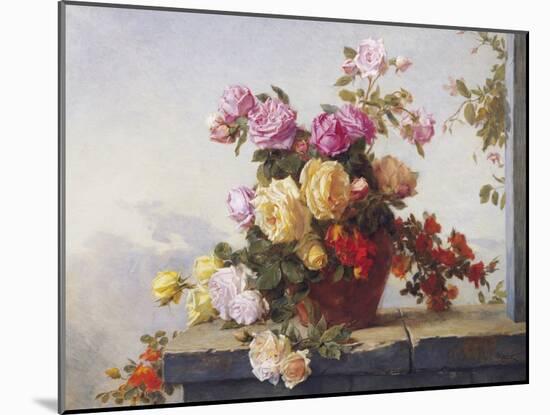 A Still Life of Roses-Paul Claude Jance-Mounted Giclee Print