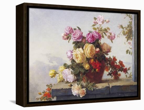 A Still Life of Roses-Paul Claude Jance-Framed Premier Image Canvas