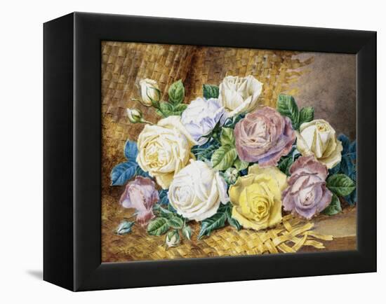 A Still Life of Roses-Thomas Frederick Collier-Framed Premier Image Canvas