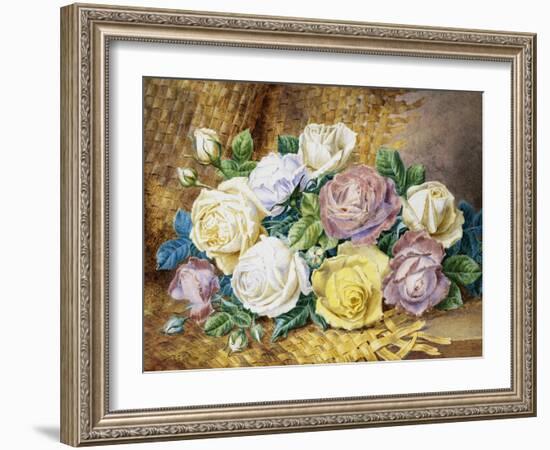 A Still Life of Roses-Thomas Frederick Collier-Framed Giclee Print