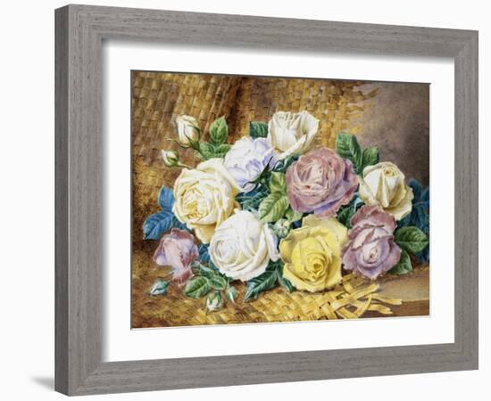 A Still Life of Roses-Thomas Frederick Collier-Framed Giclee Print