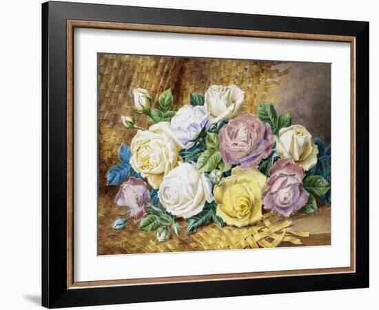 A Still Life of Roses-Thomas Frederick Collier-Framed Giclee Print