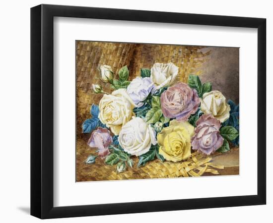 A Still Life of Roses-Thomas Frederick Collier-Framed Giclee Print