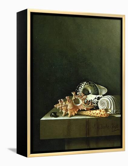 A Still Life of Shells, 1698-Adrian Coorte-Framed Premier Image Canvas