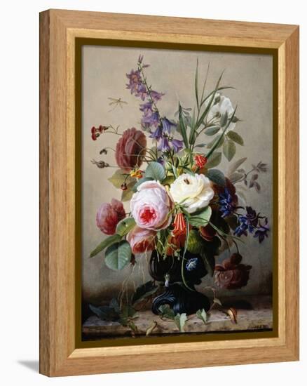 A Still Life of Summer Flowers-Hans Hermann-Framed Premier Image Canvas