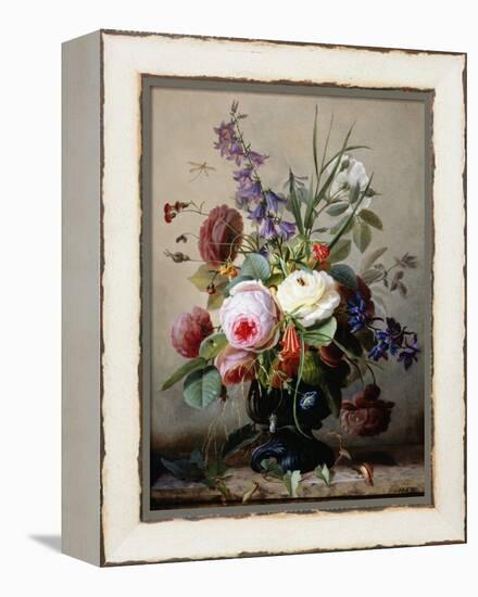 A Still Life of Summer Flowers-Hans Hermann-Framed Premier Image Canvas