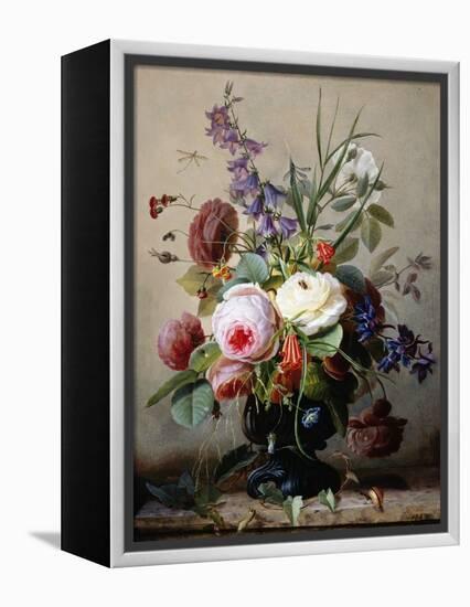 A Still Life of Summer Flowers-Hans Hermann-Framed Premier Image Canvas
