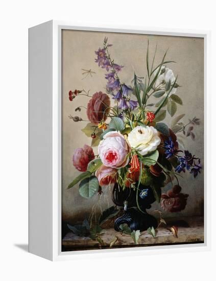 A Still Life of Summer Flowers-Hans Hermann-Framed Premier Image Canvas