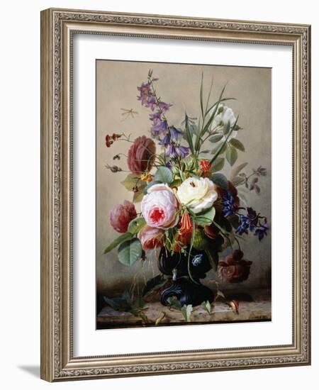 A Still Life of Summer Flowers-Hans Hermann-Framed Photographic Print