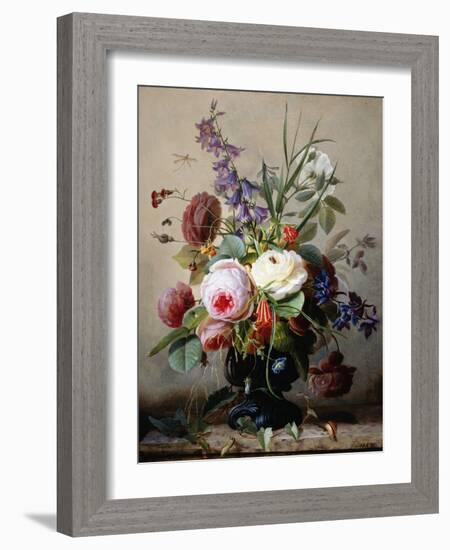 A Still Life of Summer Flowers-Hans Hermann-Framed Photographic Print