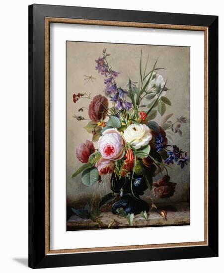 A Still Life of Summer Flowers-Hans Hermann-Framed Photographic Print