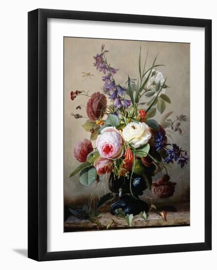 A Still Life of Summer Flowers-Hans Hermann-Framed Photographic Print