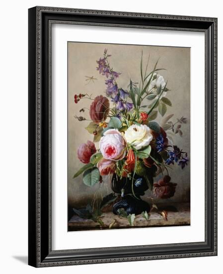 A Still Life of Summer Flowers-Hans Hermann-Framed Photographic Print