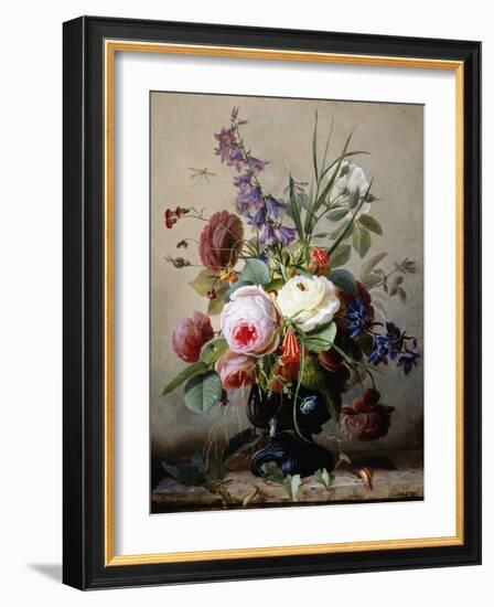 A Still Life of Summer Flowers-Hans Hermann-Framed Photographic Print