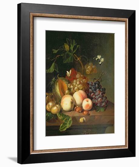 A Still Life on a Marble Ledge-Rachel Ruysch-Framed Giclee Print