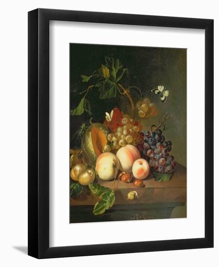 A Still Life on a Marble Ledge-Rachel Ruysch-Framed Giclee Print