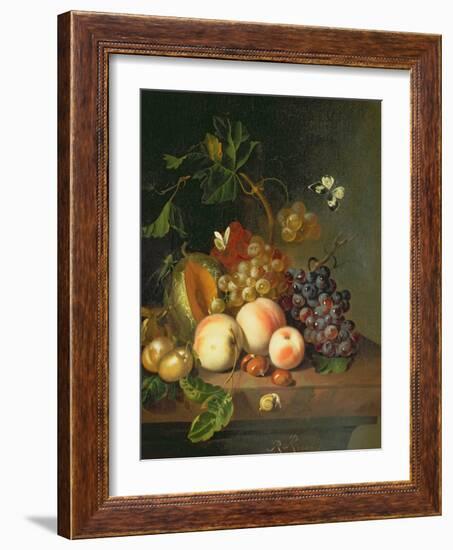 A Still Life on a Marble Ledge-Rachel Ruysch-Framed Giclee Print