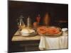 A Still-Life; with a Lobster and Bread on Salvers-Charles Collins-Mounted Giclee Print