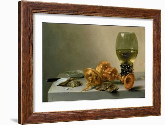 A Still Life with a Roemer and a Gilt Cup-Pieter Claesz-Framed Giclee Print