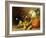 A Still Life with a Wine Flagon, a Basket, Pears, Onions, Cauliflowers, Cabbages, Garlic and a…-Eugene Claude-Framed Giclee Print