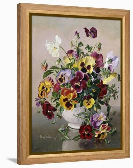 A Still Life with Pansies-Albert Williams-Framed Premier Image Canvas