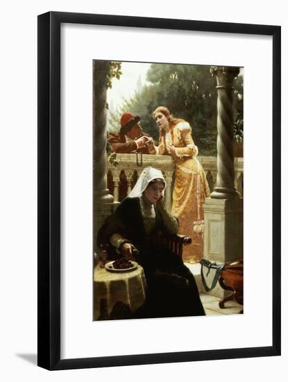 A Stolen Interview, 1888-Edmund Blair Leighton-Framed Giclee Print