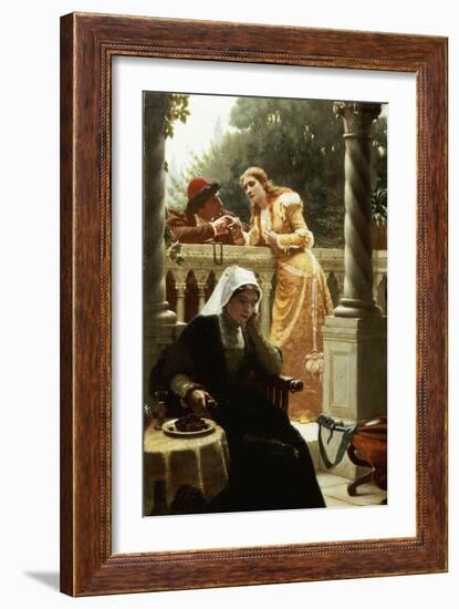 A Stolen Interview, 1888-Edmund Blair Leighton-Framed Giclee Print