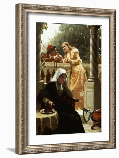 A Stolen Interview, 1888-Edmund Blair Leighton-Framed Giclee Print