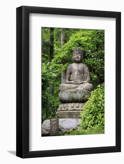 A Stone Buddha Statue in the Grounds of Ryoan-Ji Temple, Kyoto, Japan-Paul Dymond-Framed Photographic Print