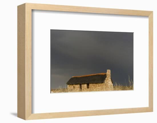 A stone house on the desert. Kgalagadi Transfrontier Park, South Africa-Keren Su-Framed Photographic Print
