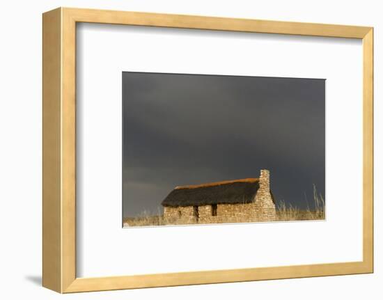 A stone house on the desert. Kgalagadi Transfrontier Park, South Africa-Keren Su-Framed Photographic Print