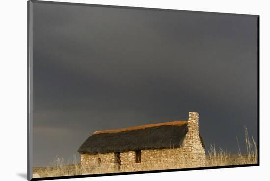 A stone house on the desert. Kgalagadi Transfrontier Park, South Africa-Keren Su-Mounted Photographic Print