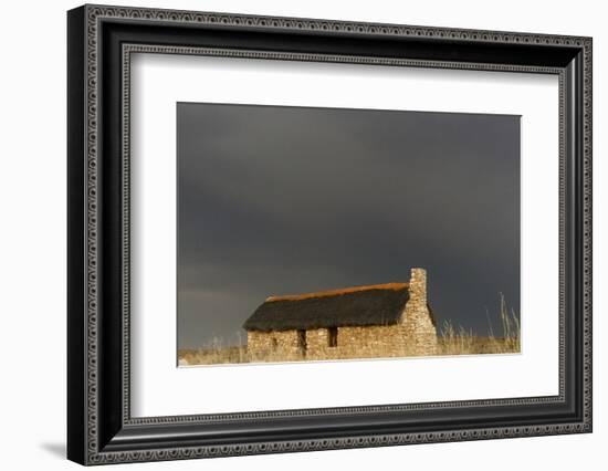 A stone house on the desert. Kgalagadi Transfrontier Park, South Africa-Keren Su-Framed Photographic Print