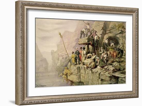 A Stone Quarry, 1833-H. Kretzschmer-Framed Giclee Print