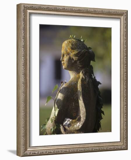 A Stone Statue in a Castle Garden-Hans-peter Siffert-Framed Photographic Print