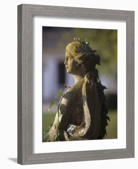 A Stone Statue in a Castle Garden-Hans-peter Siffert-Framed Photographic Print