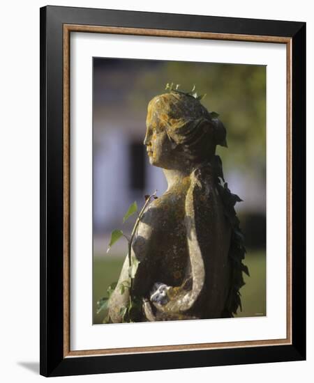 A Stone Statue in a Castle Garden-Hans-peter Siffert-Framed Photographic Print