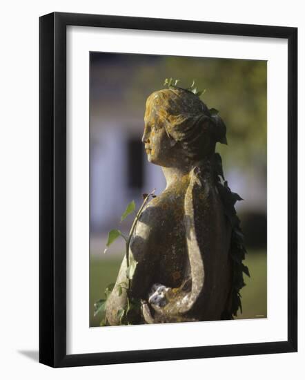 A Stone Statue in a Castle Garden-Hans-peter Siffert-Framed Photographic Print