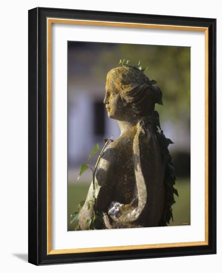 A Stone Statue in a Castle Garden-Hans-peter Siffert-Framed Photographic Print