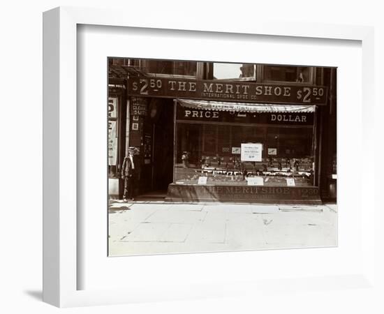 A Storefront of the International Shoe Co., New York, 1905-Byron Company-Framed Giclee Print