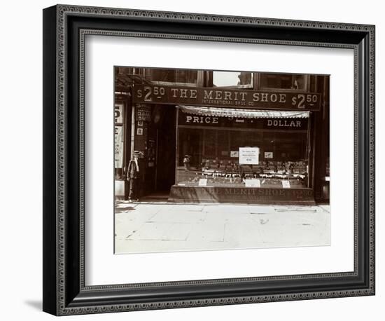 A Storefront of the International Shoe Co., New York, 1905-Byron Company-Framed Giclee Print