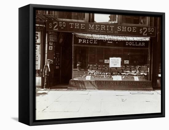 A Storefront of the International Shoe Co., New York, 1905-Byron Company-Framed Premier Image Canvas