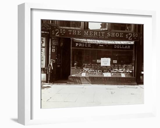 A Storefront of the International Shoe Co., New York, 1905-Byron Company-Framed Giclee Print