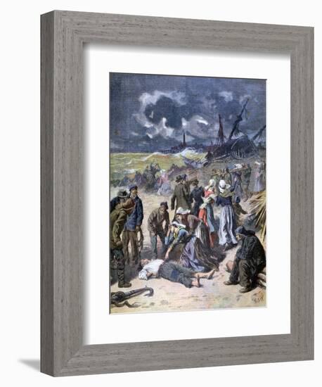 A Storm at Calais, France, 1893-Frederic Lix-Framed Giclee Print