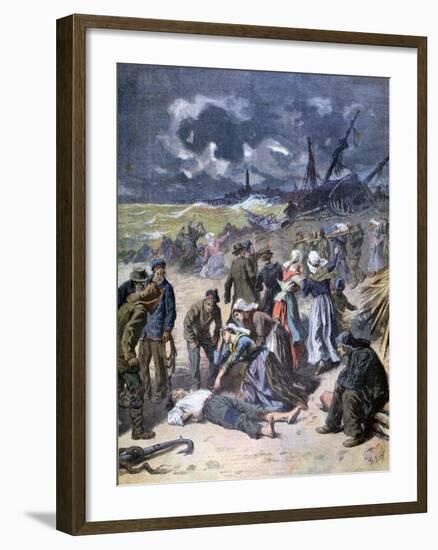 A Storm at Calais, France, 1893-Frederic Lix-Framed Giclee Print