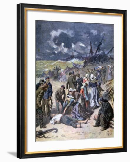 A Storm at Calais, France, 1893-Frederic Lix-Framed Giclee Print